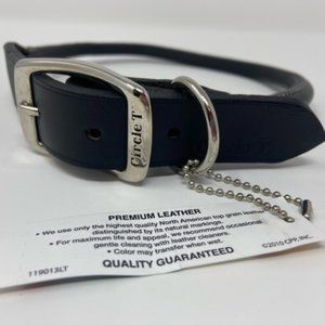 Circle T Oak Tanned Leather Round Dog Collar, 1" x 22"